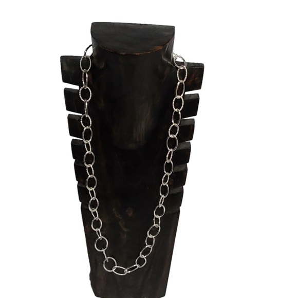 Jewelry - LONG STRAND SILVER TONED NECKLACE